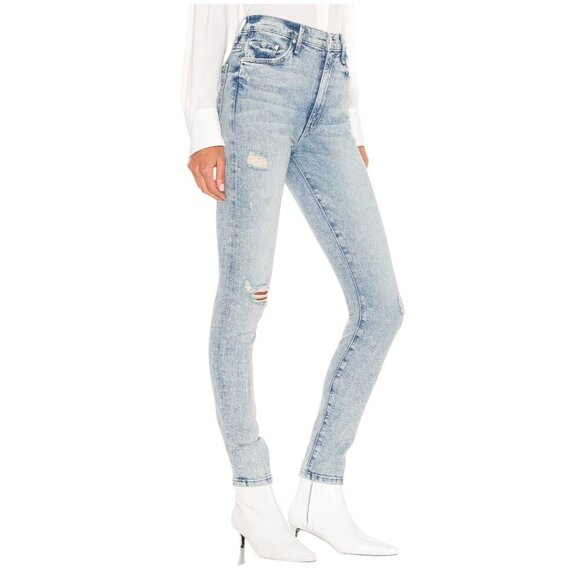 Mother The Super Swooner High Rise Jeans 28 Out With The Old In With The New - Picture 4 of 16